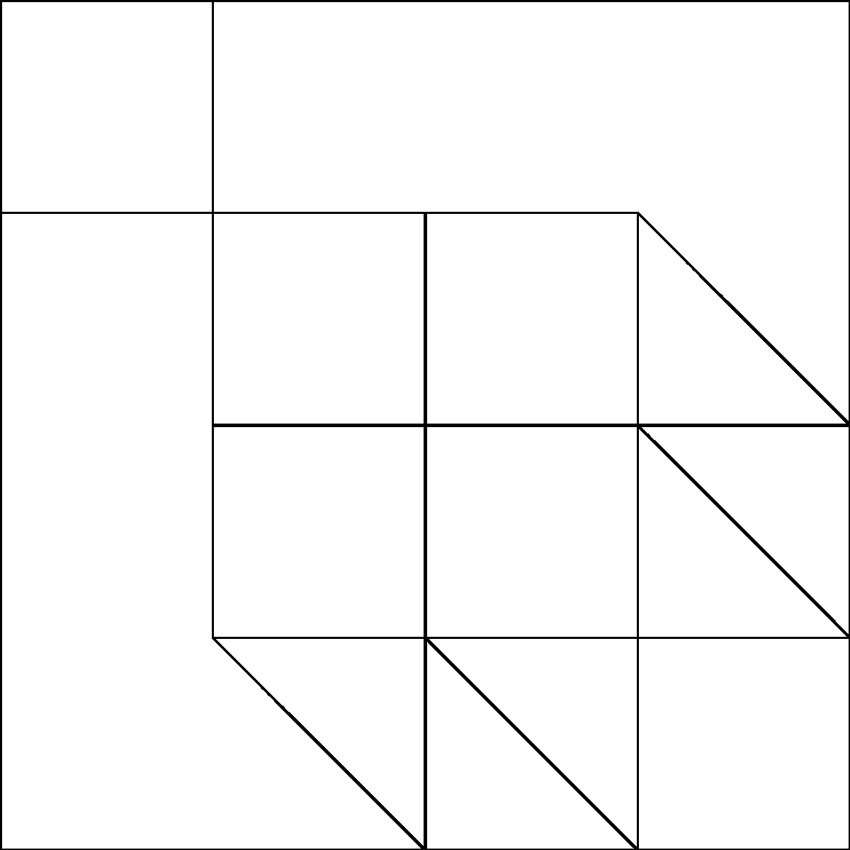 Pattern 159, Arkansas Crossroads barn quilt pattern thumbnail